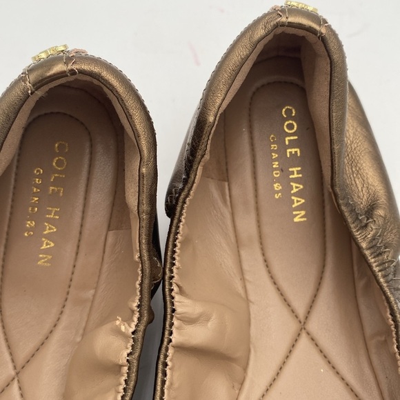 Cole haan Elegant Brown Ballet Flats women 7B slip on office casual vacation Y2K - Picture 6 of 11
